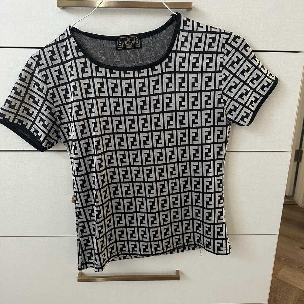 Vintage Fendi knit t-shirt.
